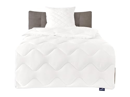 Traumnacht Cozy - Bettdecke 4-Jahreszeiten mit Druckknöpfen für alle Jahreszeiten, 135 x 200 cm, Öko-Tex zertifiziert, produziert nach deutschem Qualitätsstandard