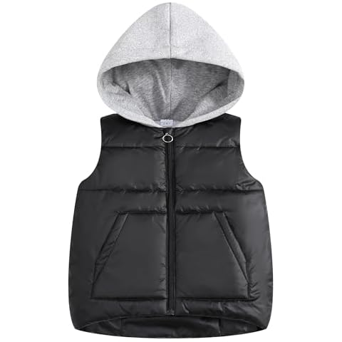 SEAUR Kids Hooded Winter Down Vest Cover