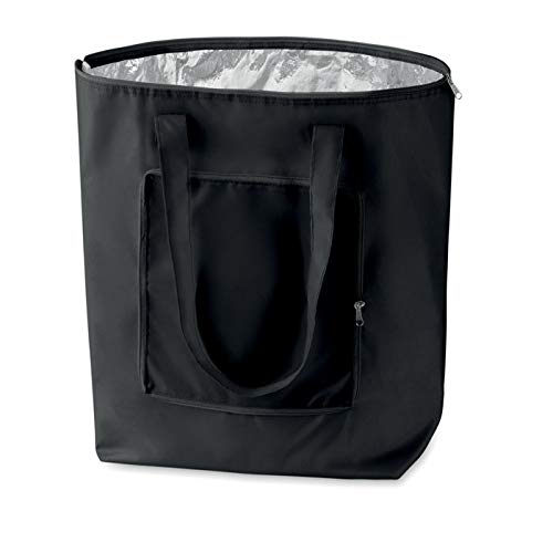 eBuyGB 25 Litre Cool Bag Which Folds Down For Easy Carrying Foldable Cooler Bag (Black)