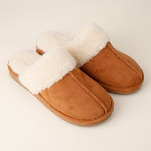Women's Soft Cozy Indoor Slippers with Non-Slip Slide Design for Bedroom and Home Use
