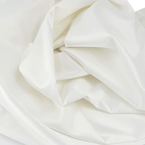 Stretch Satin Fabric White Color for Wedding Dress Decoration DIY Crafts 49” by 1 Yard