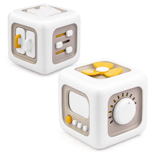Cube Occupé pour Les Tout Petits, Jouets Montessori Cadeau pour Les, Jouets de Voyage pour Les Enfants de 1 à 3 Ans, Apprentissage de La Motricité Fine Cadeau de Premier Anniversaire pour Enfants