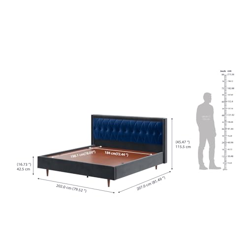 Image of Wakefit Asterion King Size Non Storage Upholstered Bed