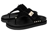 Steve Madden Women's Thona Sandal, Black Suede, 7.5