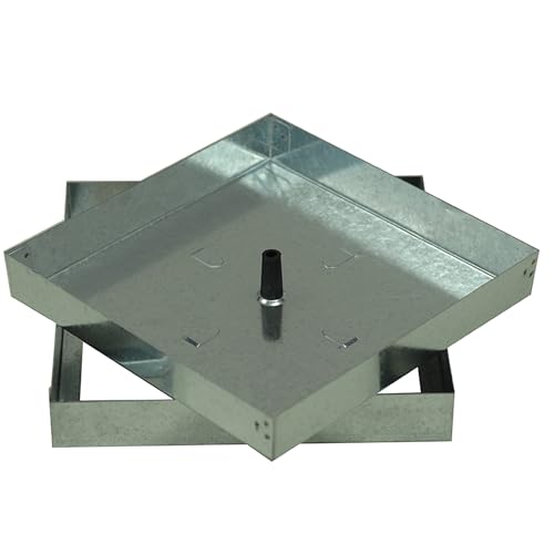 Tampon creux avec cadre 43x43 pour corriger un regard de jardin visible
