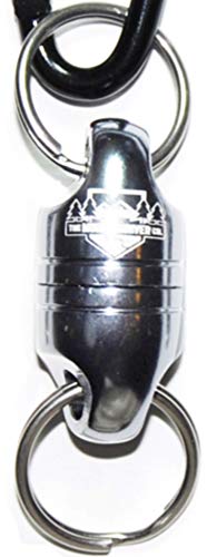 Quick Release Keychain | Stainless Steel Key Ring Holder with Strong 7.7 LB Detachable Magnet (Gun-Metal)