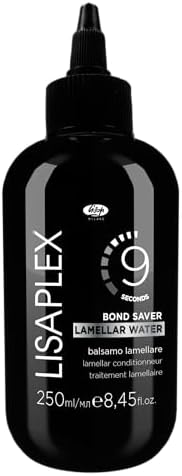 Lisap Lisaplex Bond Saver Lamellar Water for All Hair Types, 9 Sec Hair Repair, Detangling, Smooth Shine & Frizz Control, 8.45 fl oz