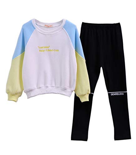 Image of Urtrend Little Girls' Kids 2 Pieces Long Sleeve Top Pants Leggings Clothes Set Outfits