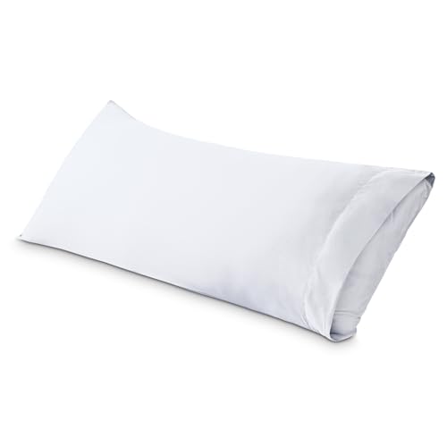 Image of Bare Home Microfiber Body Pillow Cover - Ultra Soft & Cooling - Double Brushed - Envelope Closure - Easy Care (21''x54'' Body Pillow Cover, White)