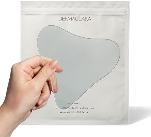 Dermaclara Silicone Chest Wrinkle Patch-Silicone Chest Patches for Wrinkles, Reusable Overnight Scar Treatment for Pregnancy Stretch Marks, Up to 30 Uses-1 Decollete Pad (Chest and Decollete Patch)