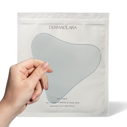 Dermaclara Silicone Chest Wrinkle Patch-Silicone Chest Patches for Wrinkles Reusable Overnight Scar Treatment for Pregnancy Stretch Marks Up to 30 Uses-1 Decollete Pad (Chest and Decollete Patch)