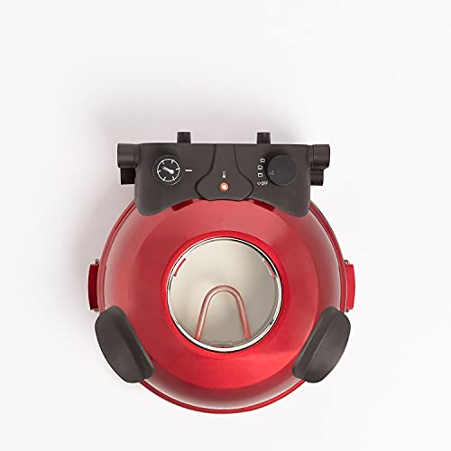 CREATE-PIZZA-MAKER-Horno-Electrico-Pizzas-Rojo-Base-de-Piedra-Especial-para-cocinar-Pizza-31-CM-Diametro-1200-W-Temperatura-hasta-350-Niveles-Potencia-5-con-Temporizador-Autoapagado