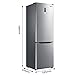 Midea MDRB424FGF02O Freestanding Fridge Freezer, Frost Free, Electronic Control, 310L, 60/40 Split, 224L Fridge+86L Freezer, Energy Saving, 59.5cm Wide, Inox
