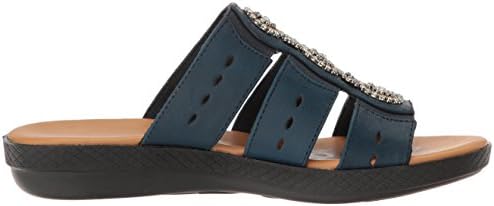 Easy Street womens Nori Flat Sandal, Navy, 8 X-Wide US | Image 5