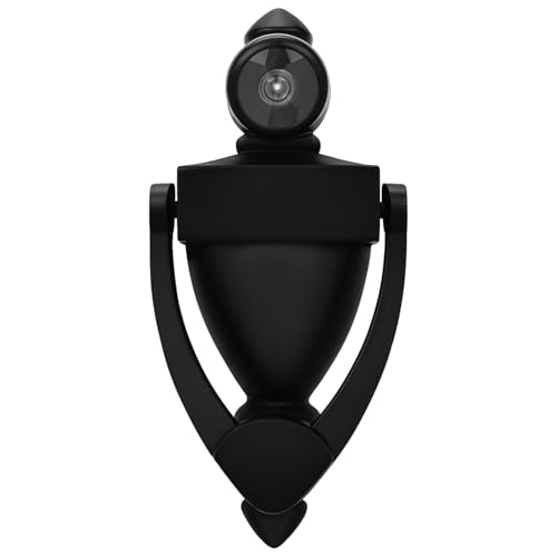 Generic Zinc Alloy Door Knocker, Vintage Entryways Door Knocker With Viewer, Black Peephole For Front Doors