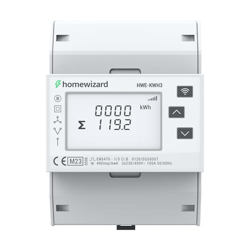 HomeWizard kWh Meter WLAN 3 Phasen, MID zertifizierter...