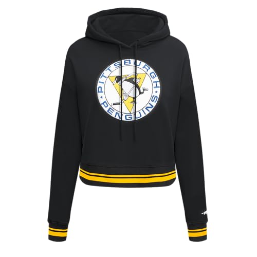 Sudadera NHL Retro Classics Pro Standard corta de mujer con capucha y acabados acanalados