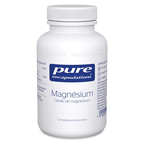 Pure Encapsulations - Citrate de Magnésium 150mg - Magnésium Chélaté Hautement Biodisponible - 90 Gélules Véganes Cover