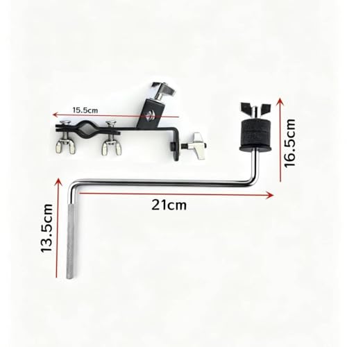 Baoblaze soporte para platillo, clamp para hi hat auxiliar, hardware resistente de hierro con clip de expansión miniatura 2