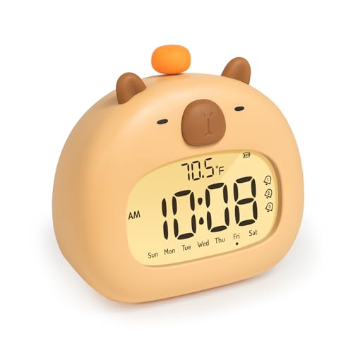 WANIDEA Despertador Capivara, despertador digital para crianças, ...