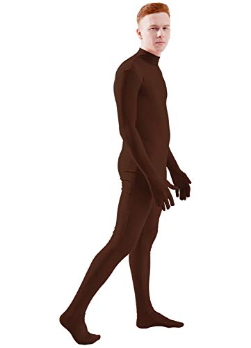 Image of Ensnovo Mens Mock Neck Full Body Unitard Spandex Zentai Suits Costumes