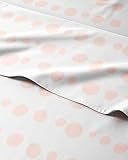 Kids Full Size Pink Dots Bed Sheets - 4 Piece Kids Pink Dots Microfiber Sheet Set - Spotty Patterned Bedding - Soft, Breathable & Machine Washable - Easy-Care Bed Set for Boys, Girls, Teens & Toddlers