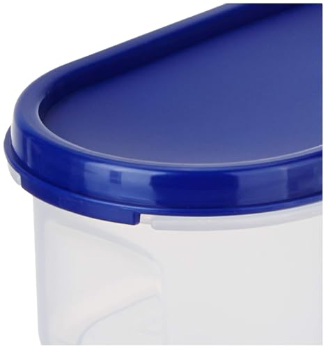 Image of The wowlife Modular Plastic Storage Container With Airtight Lid | BPA-Free Plastic | Microwave Safe | Dishwasher Safe | Kitchen Containers and Storage boxes | Set 4 | 1000 ml | Blue