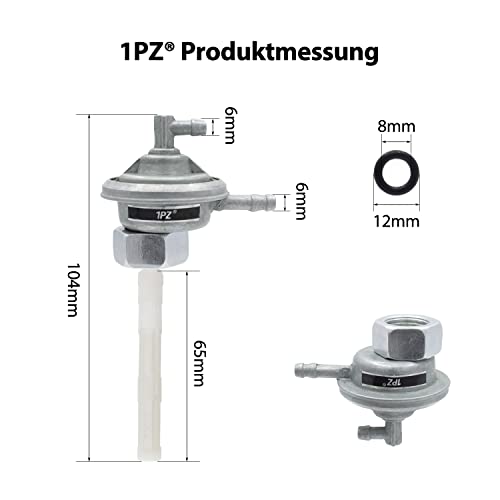 1PZ AOU-TA2 M16 Benzinhahn Unterdruck Ersatz für GY6 49cc 50cc 125cc 150cc Roller Moped Go kart Roketa