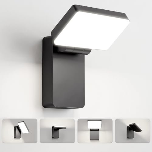Image of Kingwen Outdoor LED Wall Light 40W 6000K Swivel 360° Black IP65