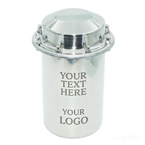 SoClaay Stainless Steel Time Capsule Custom Laser Engraved Anti-Corrosion Waterproof Storage Container for Keepsakes Letters Cards Photos and Important Memories (8.1 INCH)