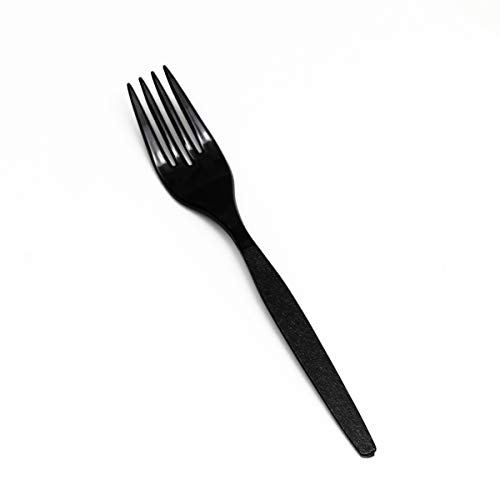 Maryland Plastic Sovereign Forks Bag Black Pack of 50  