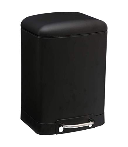 FIVE Ariane 6L contenedor de basura negro, metal, 6 L