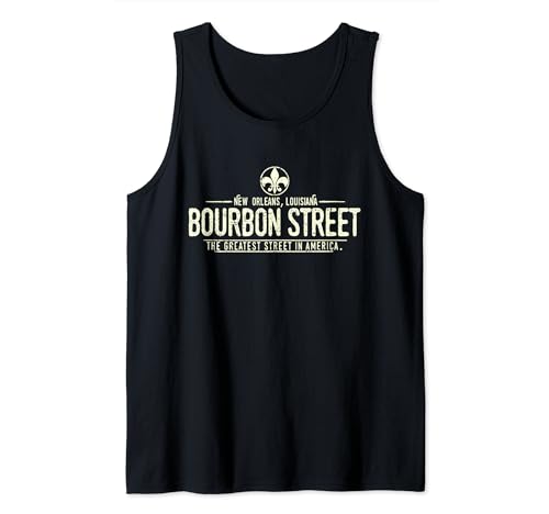 Bourbon Street New Orleans Louisiana - Camiseta envejecida Camiseta sin Mangas