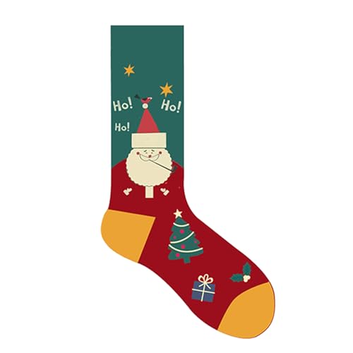 Women's Christmas Socks Soft Cozy Lined Socks Winter Warm Fuzzy Non Slip Socks For Women christmas Gifts for family, A-green, One Size