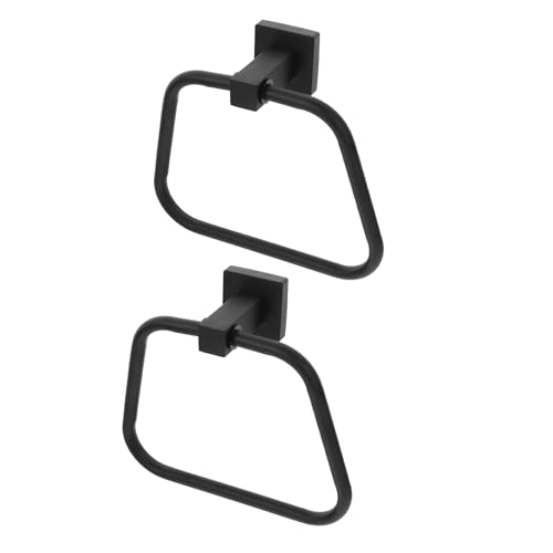 Support gain de place noir mat multifonction pour serviette main
