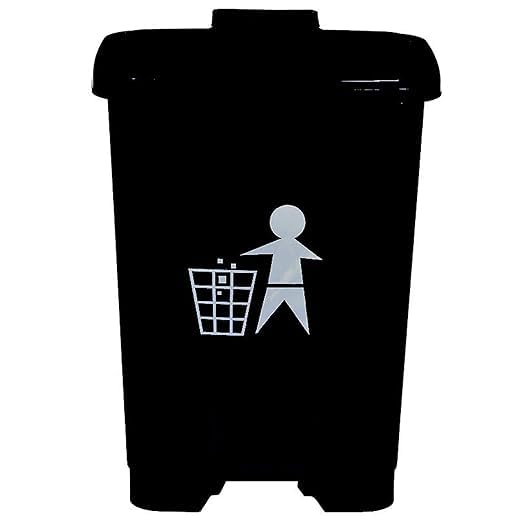 Image of Biomedical waste bins Plastic Pedal Dustbin for hospitals (22Ltr, Black) With 5 Pcs BIo Hazard Bags Free