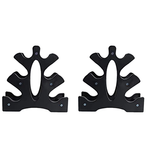 Happyyami 2Pcs Dumbbell Rack Stand Practical Dumbbell Display for Home Gym Storage Non Skid Design Space Saving Fitness Equipment Holder Suitable for Hex Dumbbells