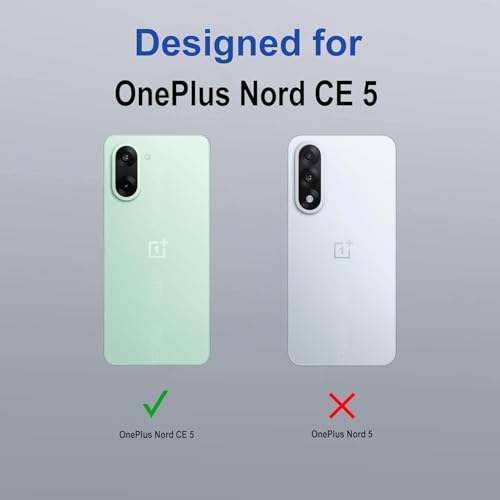 Image of JGD PRODUCTS Magnetic Case for OnePlus Nord CE 5 5G Compatible with MagSafe, Shockproof Phone Bumper Cover, Anti-Scratch Clear Back (Clear)