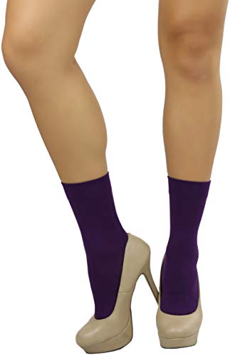Image of ToBeInStyle Womens Pack of 6 Trouser Solid Print Anklet Socks