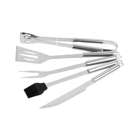 Set 5 piezas de herramientas para parrilla en acero inoxidable miniatura 1