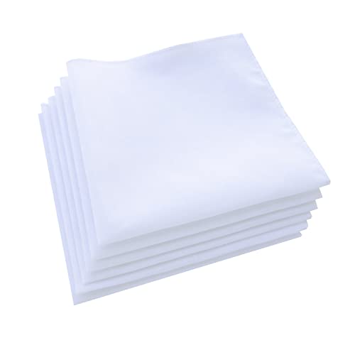 Cocousm Solid White Cotton Handkerchiefs For Wedding Party Diy Draw Gift Bulk #TOP1
