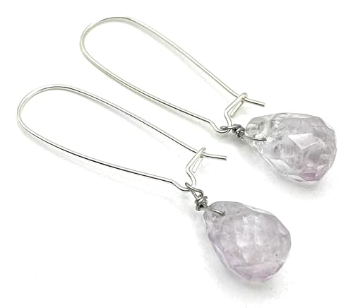 Boucles d'oreilles améthyste argent 925 anti-ternissement et chic - 8
