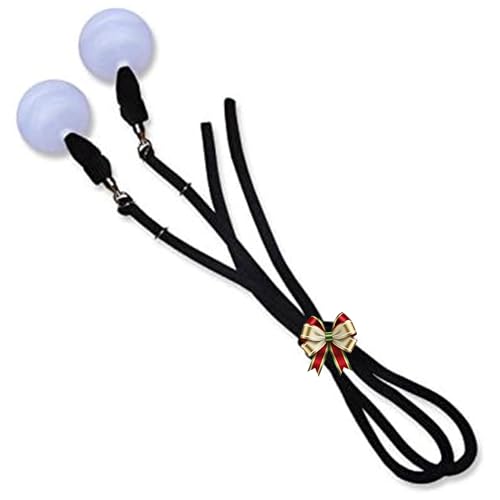 UltraPoi UltraLeash w/UltraGrips (Negro) Sistema de correa de cable suave - Correa LED Poi | Raves y conciertos