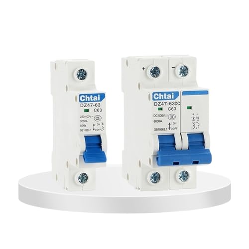Disjoncteur de protection batterie et panneaux solaires 2P 1000V DZ47-63DC