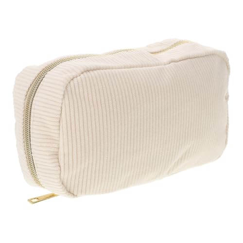 DEARMAMY Travel Toiletry Bag Portable Makeup Pouch Large Capacity Corduroy Cosmetic Organizer for Women and Travel