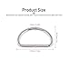 Swpeet 150Pcs Multi-Purpose Metal D Ring Semi-Circular D Ring for Hardware Bags Ring Hand DIY Accessories (3/4 Inch)