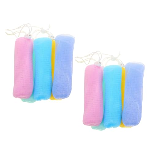 Mipcase 10 piezas Bolsa para Jabón Jabón para Baño con Burbujas Colores Aleatorios Ahorradora y Fácil de Colgar para Limpieza Profunda y Almacenamiento Seguro Color Color Aleatorio