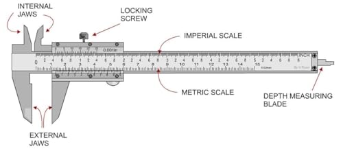 Image of Vernier Caliper 0-150mm / 6 Inch Precision Measuring Tool, Stainless Steel Manual Caliper with Dual Scale (Metric & Inch), Inside Outside Depth Step Gauge (Manual caliper 150mm)