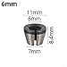 6mm 6.35mm 8mm Collet Chuck Adapter for Engraving Machine Wood Router Bits, Split Bushing Converter, 2pcs Router Bit Holder Compatible with Trimming Machine(2PCS)