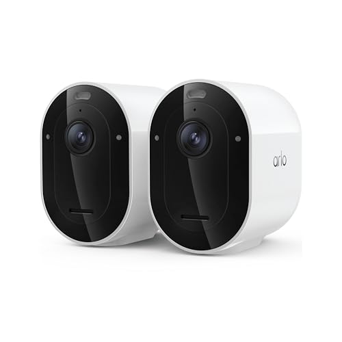 Image of Arlo Pro Security Camera 2K HDR (6th Gen, 2025 Release) - Wireless Outdoor Camera, Rechargeable Removeable Battery, Event Captions, Emergency Response, 1-Month Trial of Secure Plan, 2 Cam, White